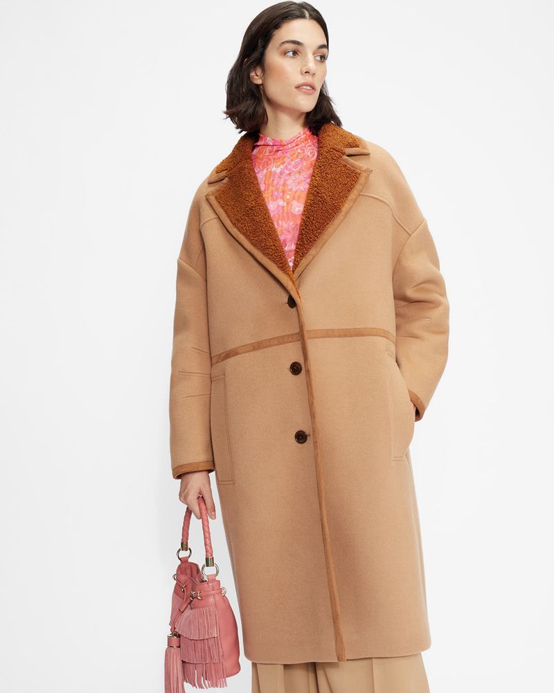Ted Baker Joanahh Oversized Wool Cocoon Rockar Dam Bruna | PYT-730628