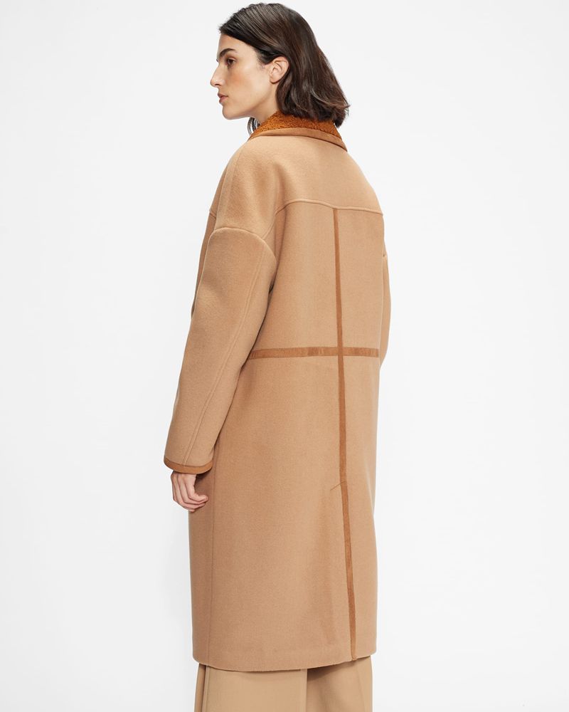 Ted Baker Joanahh Oversized Wool Cocoon Rockar Dam Bruna | PYT-730628