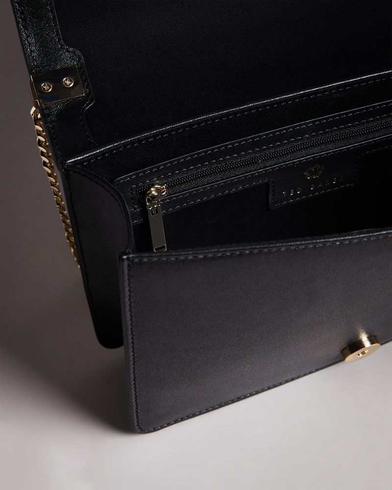 Ted Baker Jorjey Flower Eyelet Cross Body Crossbody Väska Dam Svarta | HUK-180924