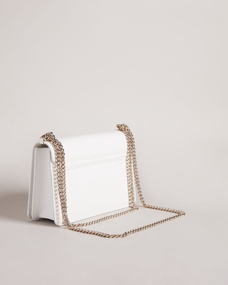 Ted Baker Jorjey Flower Eyelet Cross Body Crossbody Väska Dam Vita | TKH-765813