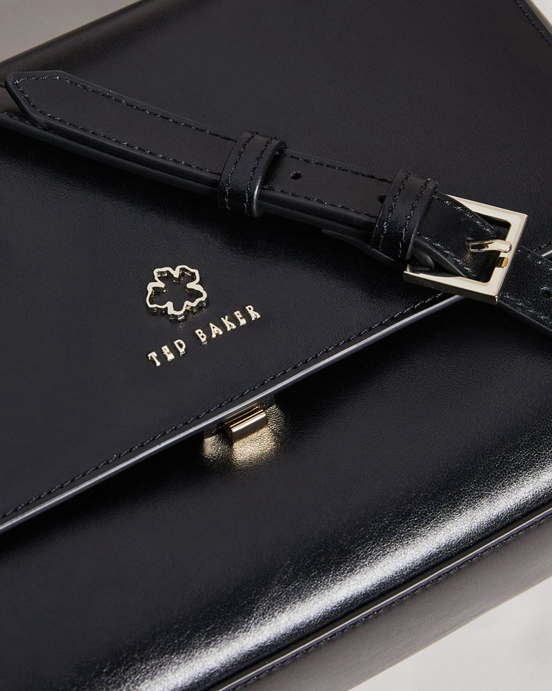 Ted Baker Jorjia Flower Eyelet Handle Axelväska Dam Svarta | GLA-768521