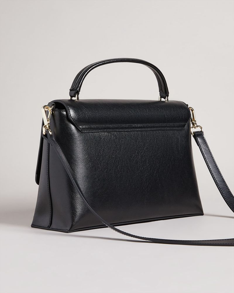 Ted Baker Jorjia Flower Eyelet Handle Axelväska Dam Svarta | GLA-768521