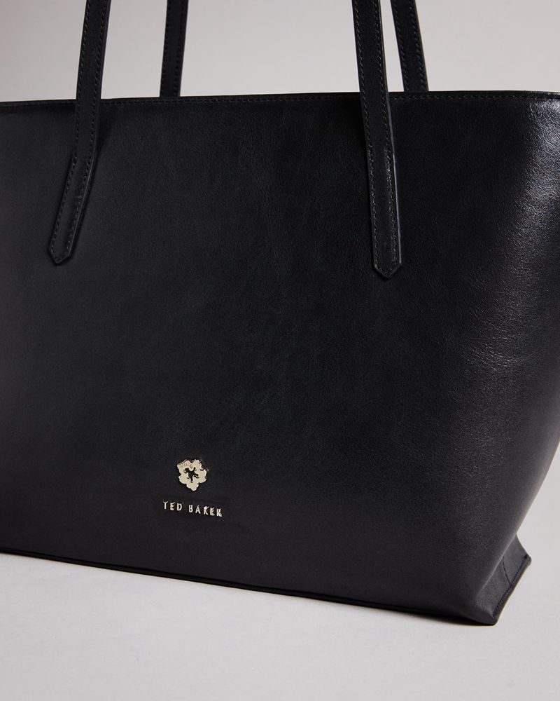 Ted Baker Jorjina Flower Eyelet Small Shopper Väska Dam Svarta | FNB-154268