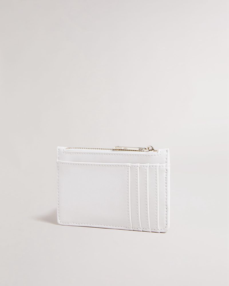 Ted Baker Jorjio Flower Eyelet Zip Card Holder Plånbok Dam Vita | EWP-735041