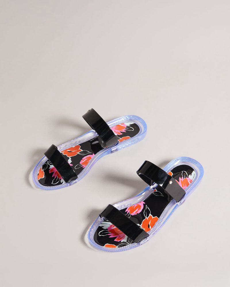Ted Baker Juleey Bolt On Two Rem Jellys Sandaler Dam Svarta | CMA-236851