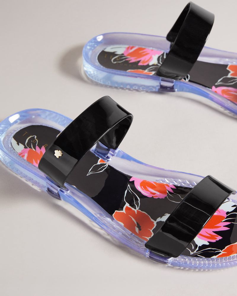 Ted Baker Juleey Bolt On Two Rem Jellys Sandaler Dam Svarta | CMA-236851
