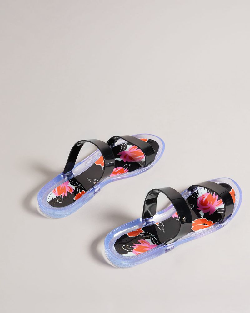 Ted Baker Juleey Bolt On Two Rem Jellys Sandaler Dam Svarta | CMA-236851
