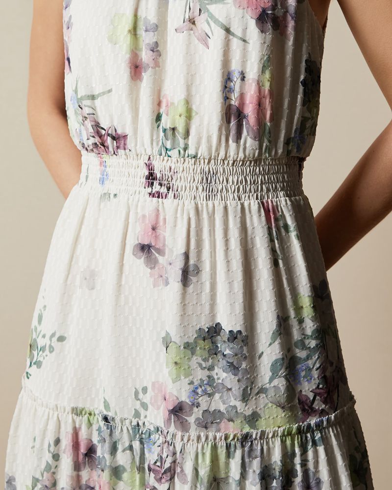 Ted Baker Kahlay Pergolared Midi Klänning Dam Vita | CBO-763458