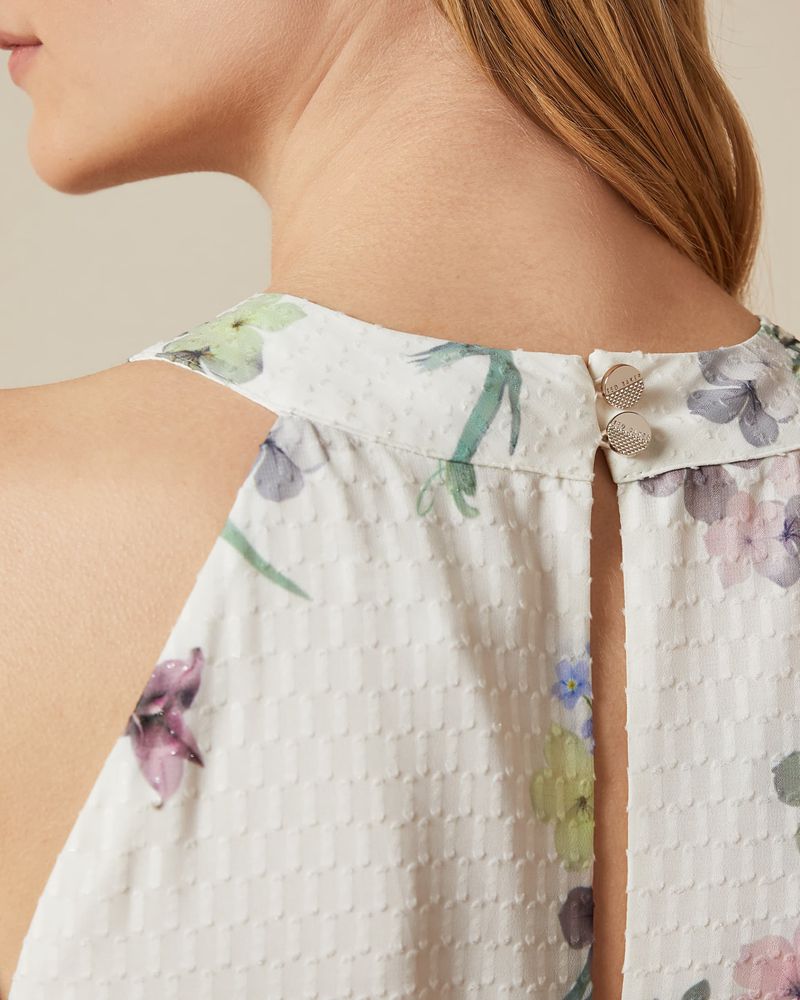 Ted Baker Kahlay Pergolared Midi Klänning Dam Vita | CBO-763458