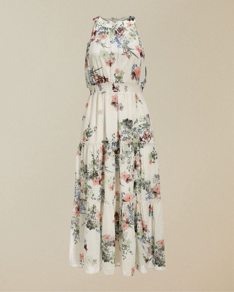 Ted Baker Kahlay Pergolared Midi Klänning Dam Vita | CBO-763458