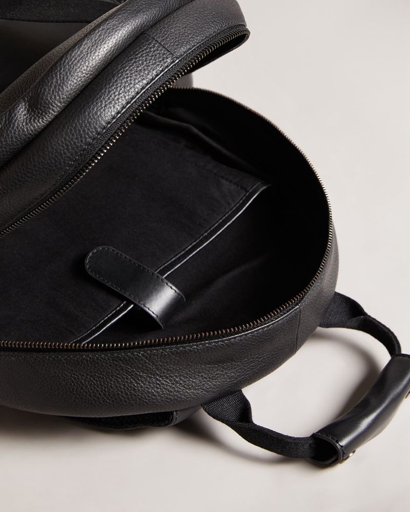 Ted Baker Kailen Branded Läder Ryggsäck Herr Svarta | DMK-576139