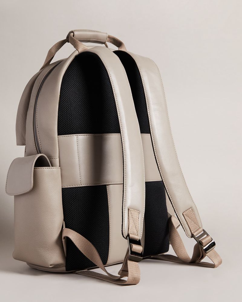 Ted Baker Kailen Branded Läder Ryggsäck Herr Gray | JUV-920785