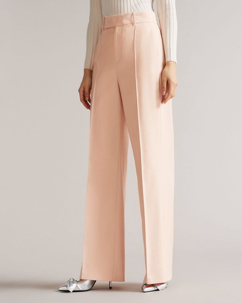 Ted Baker Kaisat High Waisted Flood Length Breda Leg Byxor Dam Rosa | YWA-062735