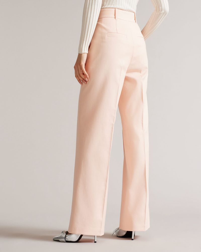 Ted Baker Kaisat High Waisted Flood Length Breda Leg Byxor Dam Rosa | YWA-062735