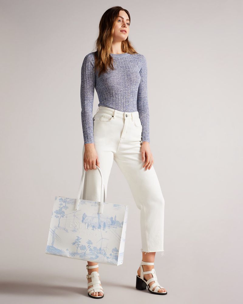 Ted Baker Kalcon New Romantic East West Icon Badkläder Dam Vita | TOC-162845