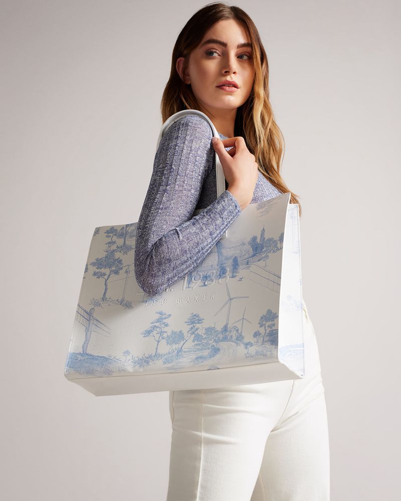 Ted Baker Kalcon New Romantic East West Icon Badkläder Dam Vita | TOC-162845