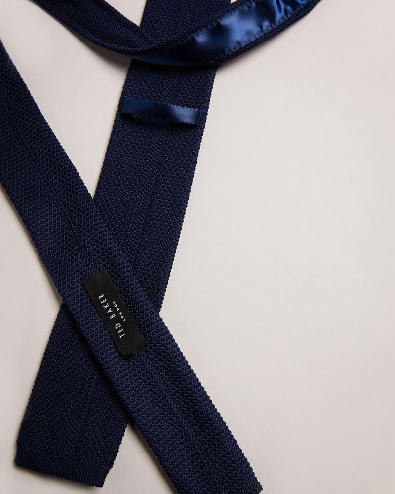 Ted Baker Kallino Knitted Slipsar Herr Marinblå | EVT-697548