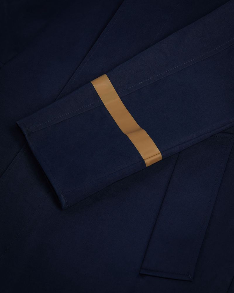 Ted Baker Kames Bonded Mac Rockar Herr Marinblå | IPX-839415