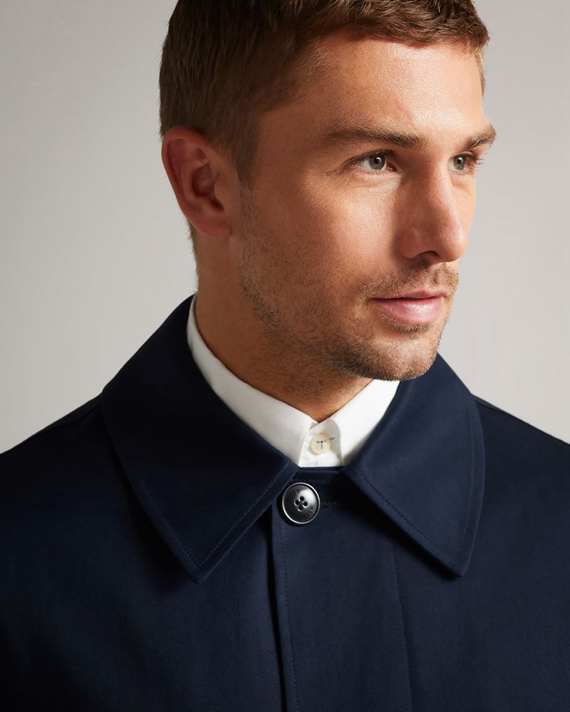 Ted Baker Kames Bonded Mac Rockar Herr Marinblå | IPX-839415