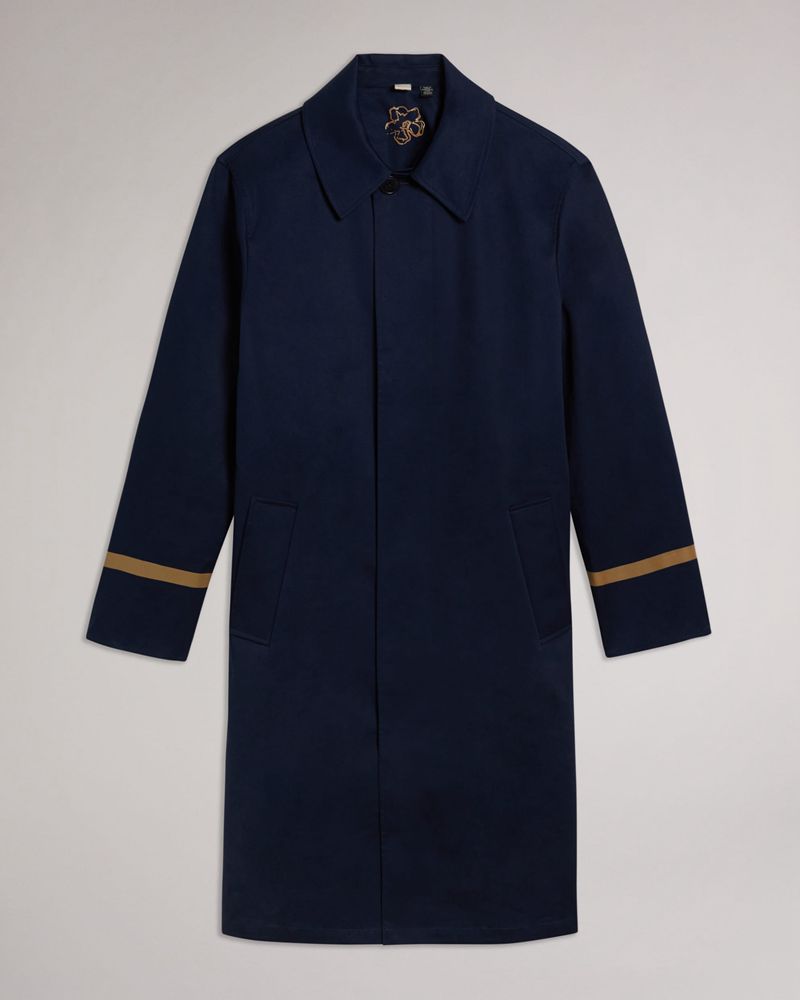 Ted Baker Kames Bonded Mac Rockar Herr Marinblå | IPX-839415