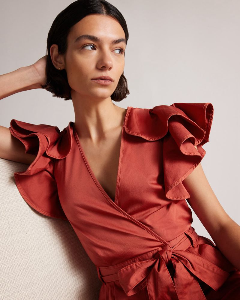 Ted Baker Karine Ruffle/Frill With Sash Jumpers Dam Bruna | RQU-903512
