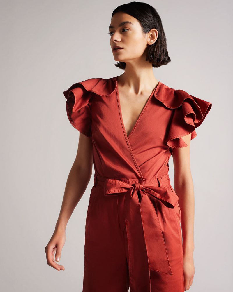 Ted Baker Karine Ruffle/Frill With Sash Jumpers Dam Bruna | RQU-903512