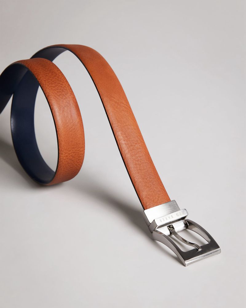 Ted Baker Karmer Reversible Läder Bälte Herr Bruna | KLI-356809