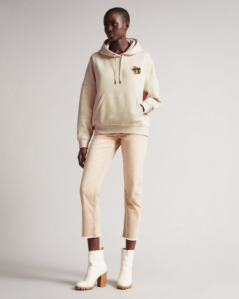 Ted Baker Karrlaa Hoodie With Flower Patch Blast Dam Vita | CLA-849521