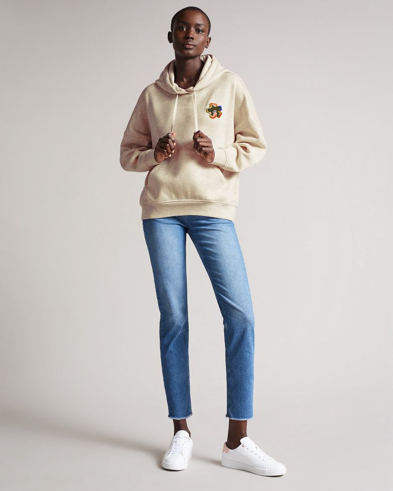 Ted Baker Karrlaa Hoodie With Flower Patch Blast Dam Vita | CLA-849521