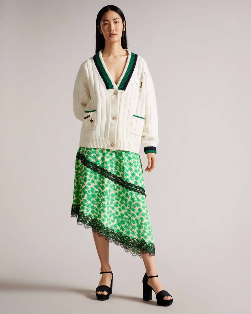 Ted Baker Kcarter Asymmetric Kjolar Dam Gröna | RYZ-657391