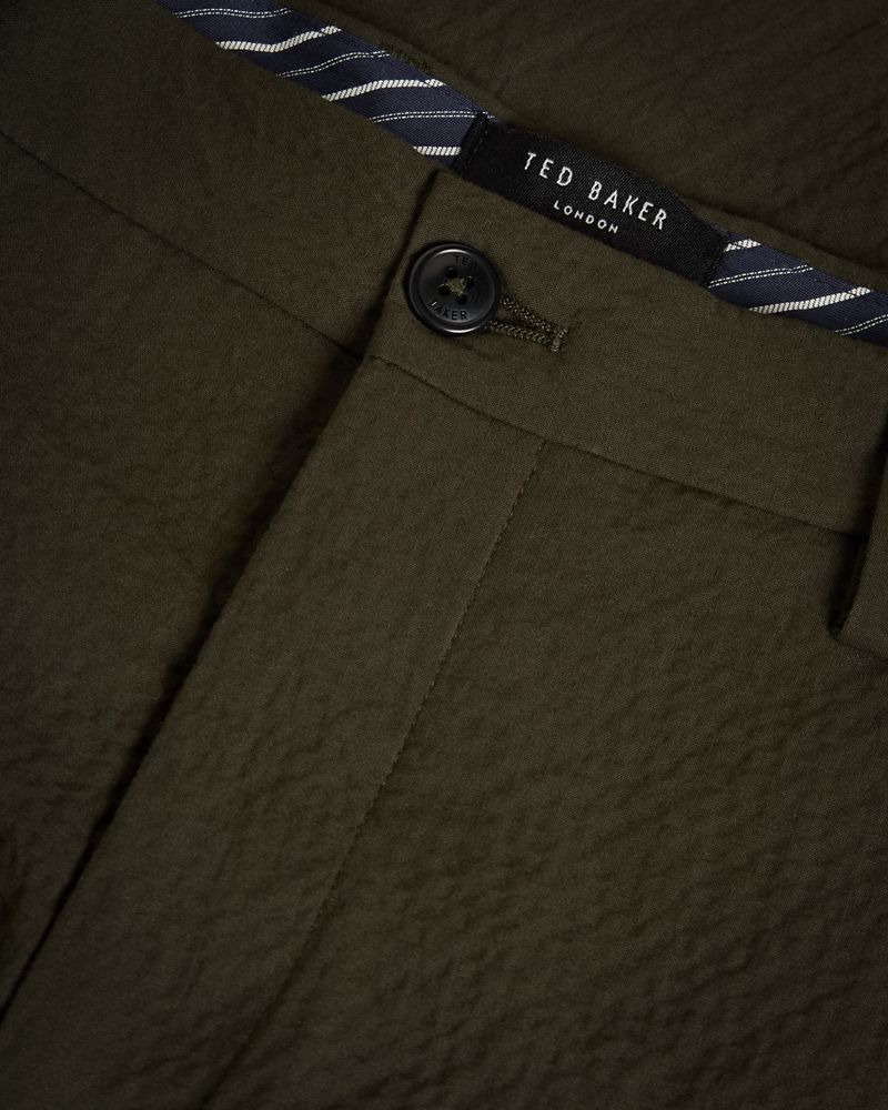 Ted Baker Keelby Seersucker Shorts Herr Khaki | RJX-158632