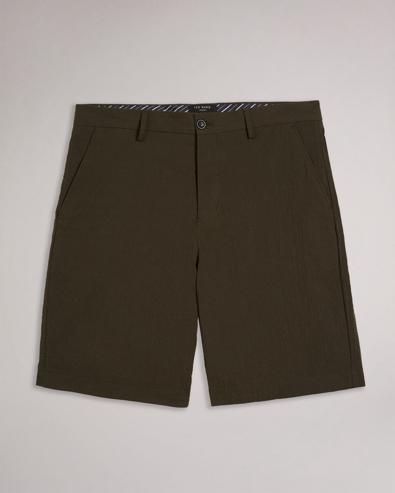 Ted Baker Keelby Seersucker Shorts Herr Khaki | RJX-158632