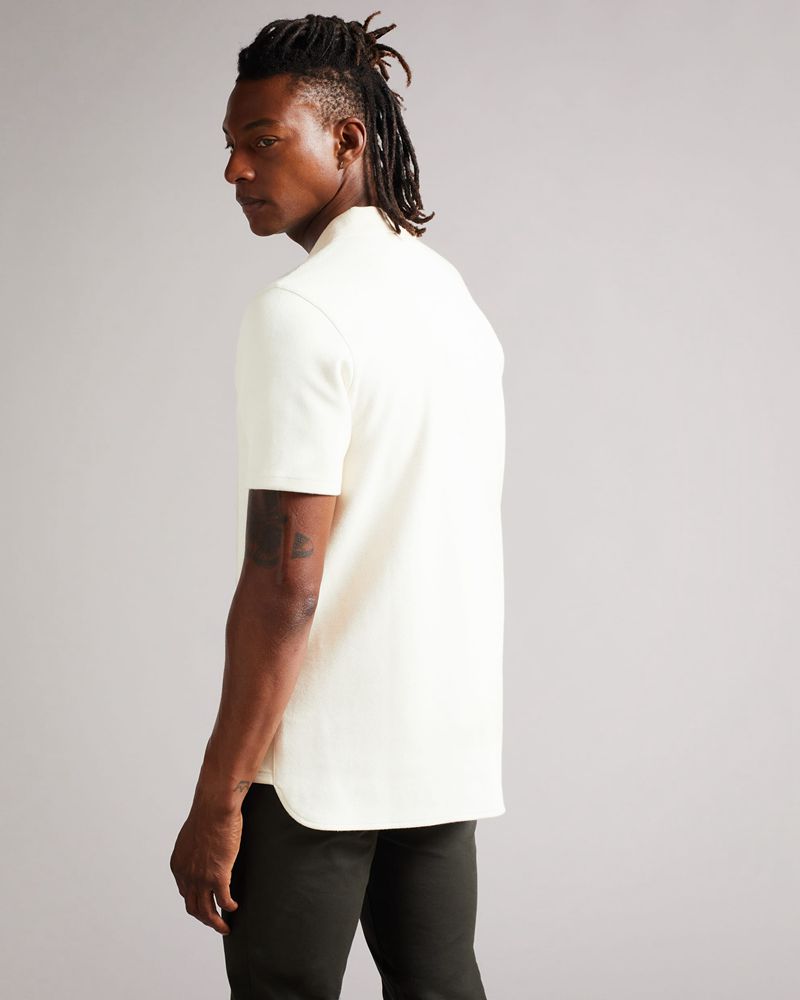 Ted Baker Kelty Ss Heavy Twill Polo Blast Herr Natural | AMF-541926