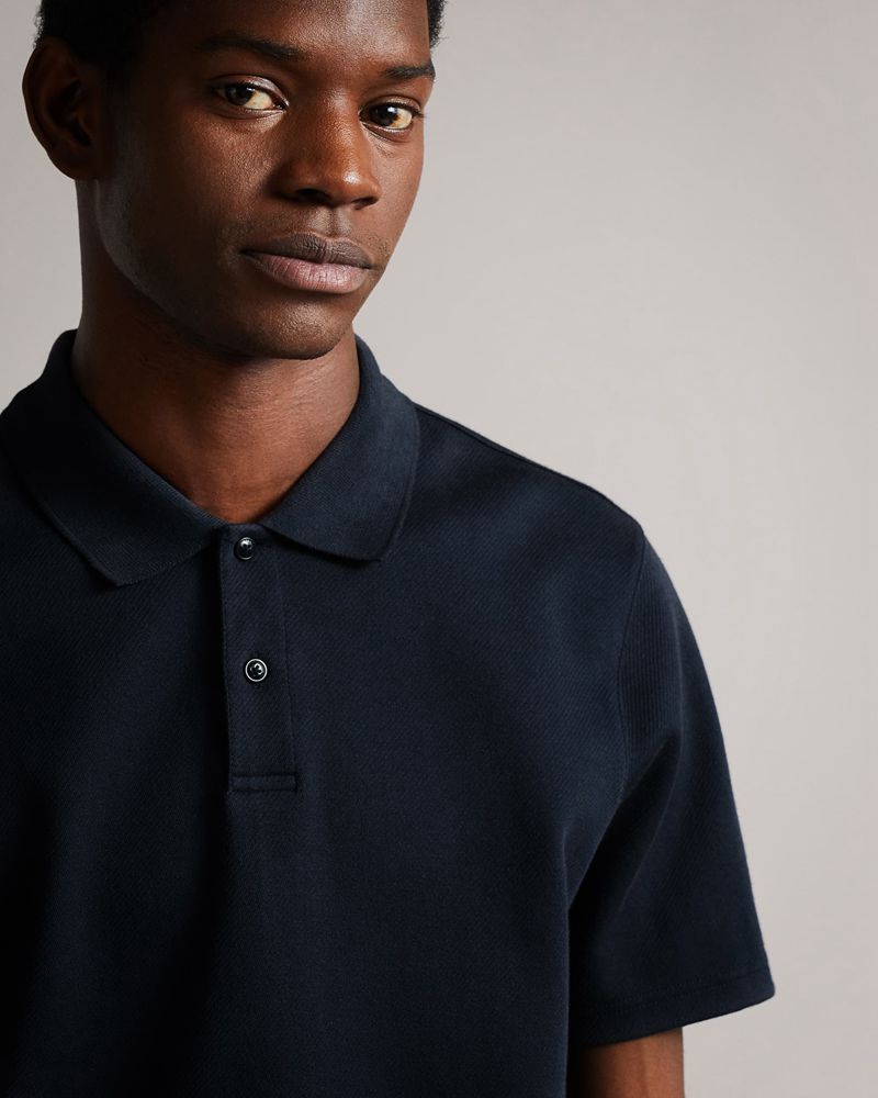 Ted Baker Kelty Ss Heavy Twill Polo Blast Herr Blå | TYV-849276