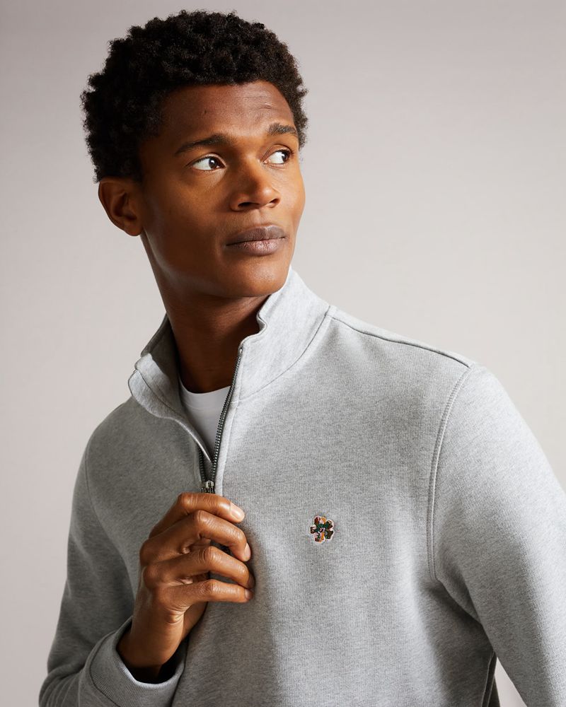 Ted Baker Kilbrn High Neck Blast Herr Gray | RYN-795208