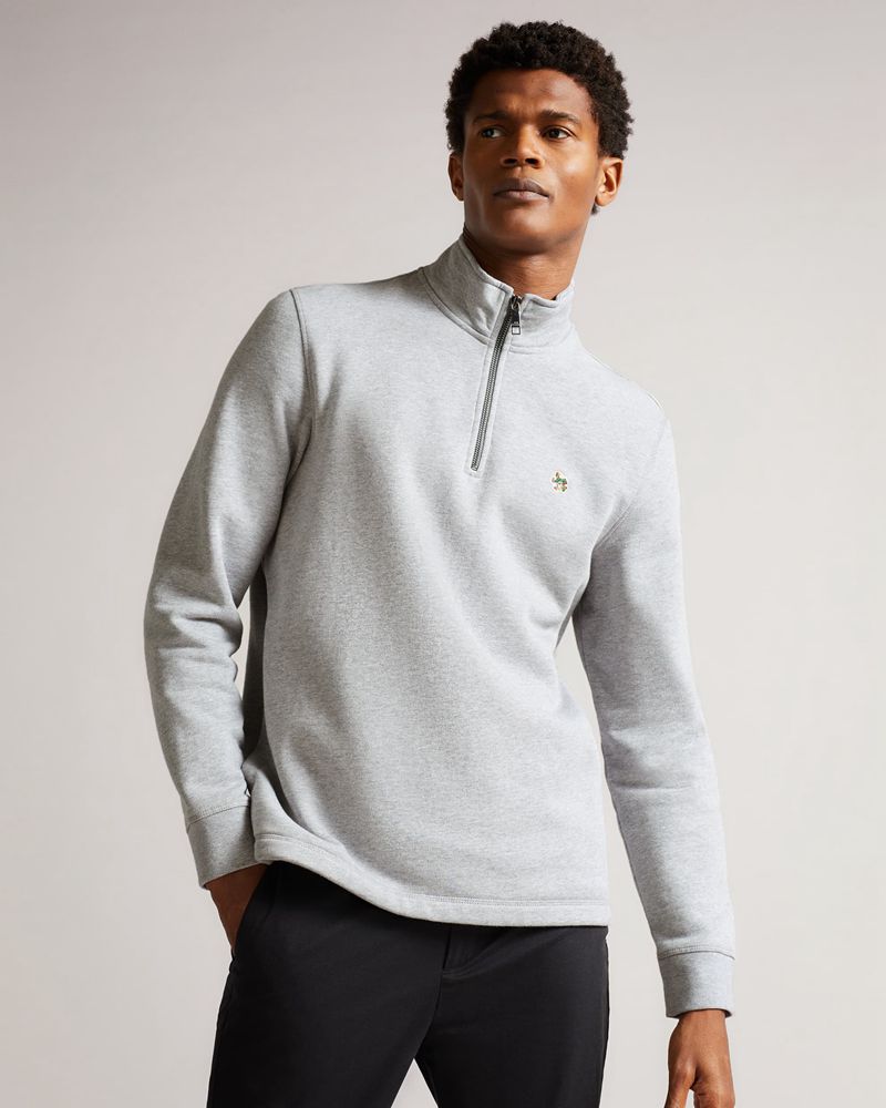Ted Baker Kilbrn High Neck Blast Herr Gray | RYN-795208