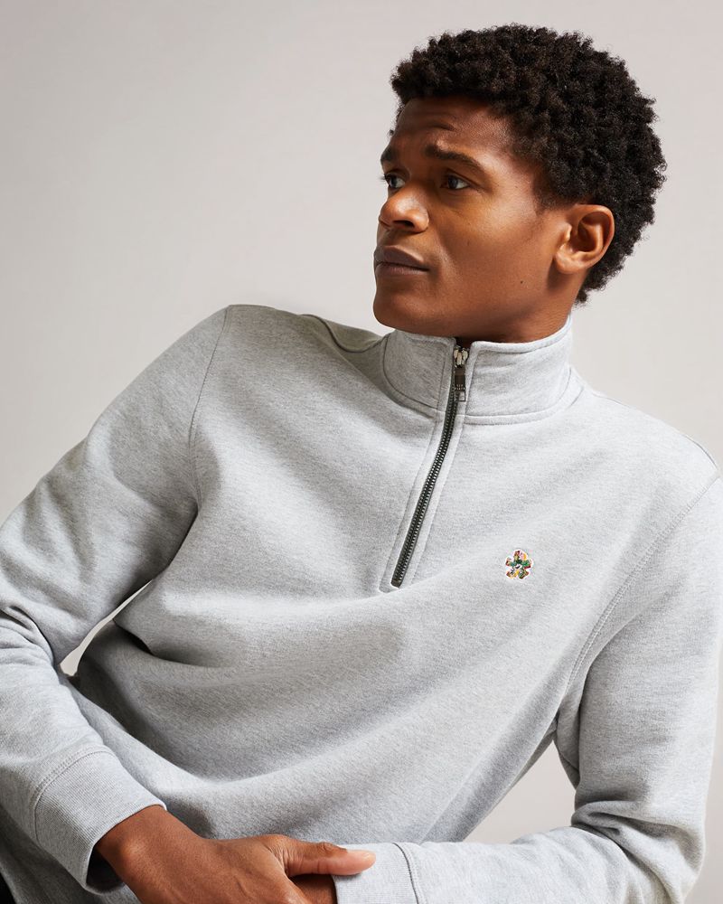 Ted Baker Kilbrn High Neck Blast Herr Gray | RYN-795208