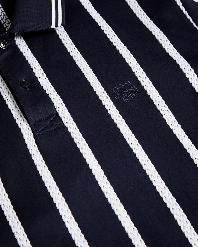 Ted Baker Kimbell Sleeve Striped Polo Blast Herr Marinblå | JER-904175