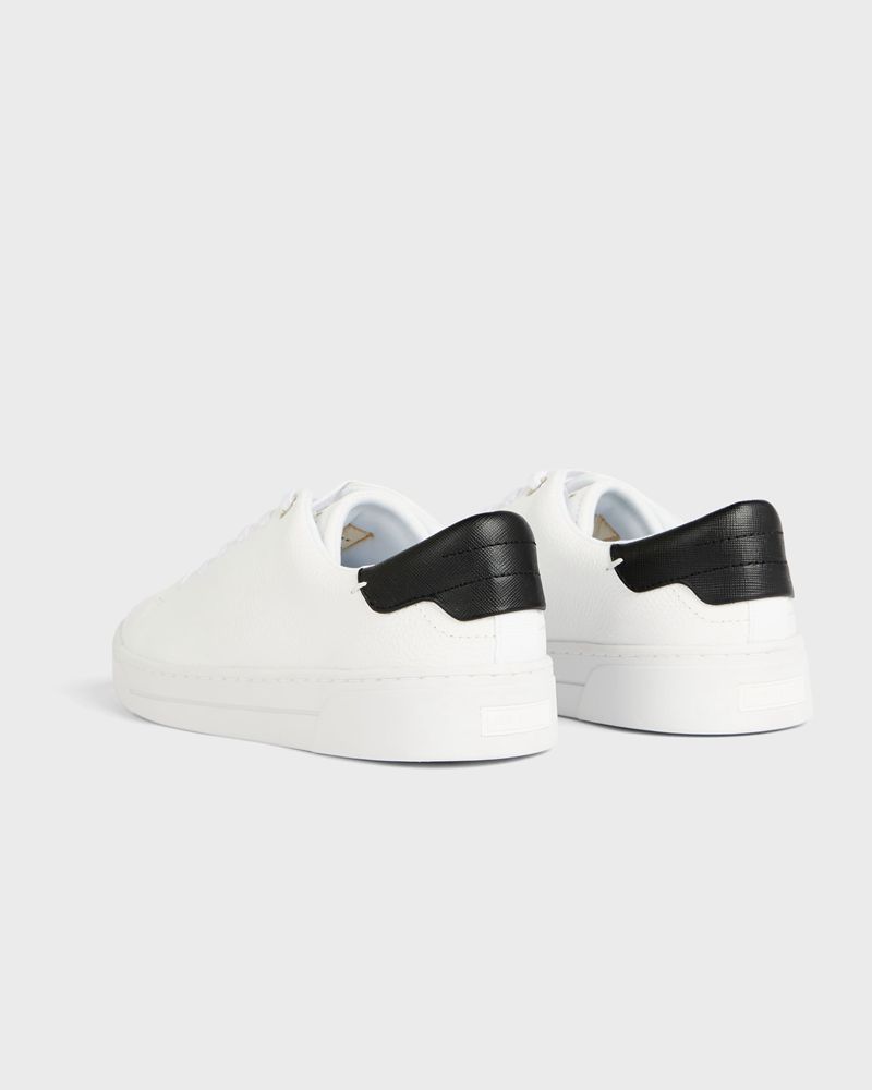 Ted Baker Kimmii Tumbled Leathers Sneakers Dam Vita Svarta | NJH-256018
