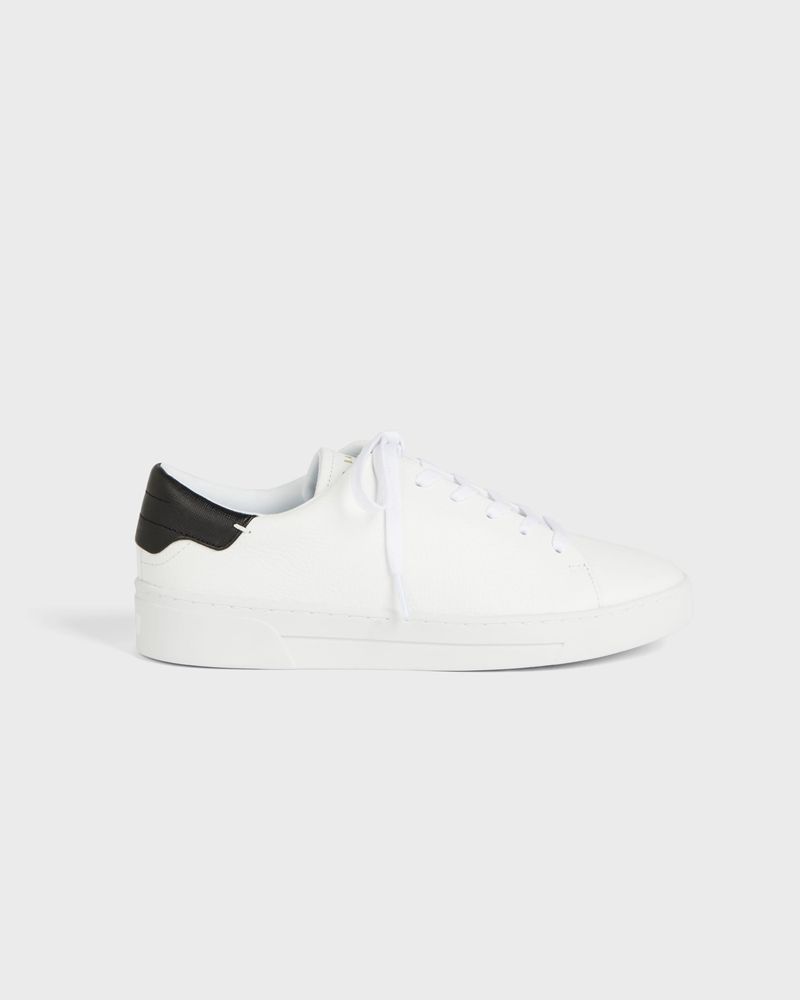 Ted Baker Kimmii Tumbled Leathers Sneakers Dam Vita Svarta | NJH-256018
