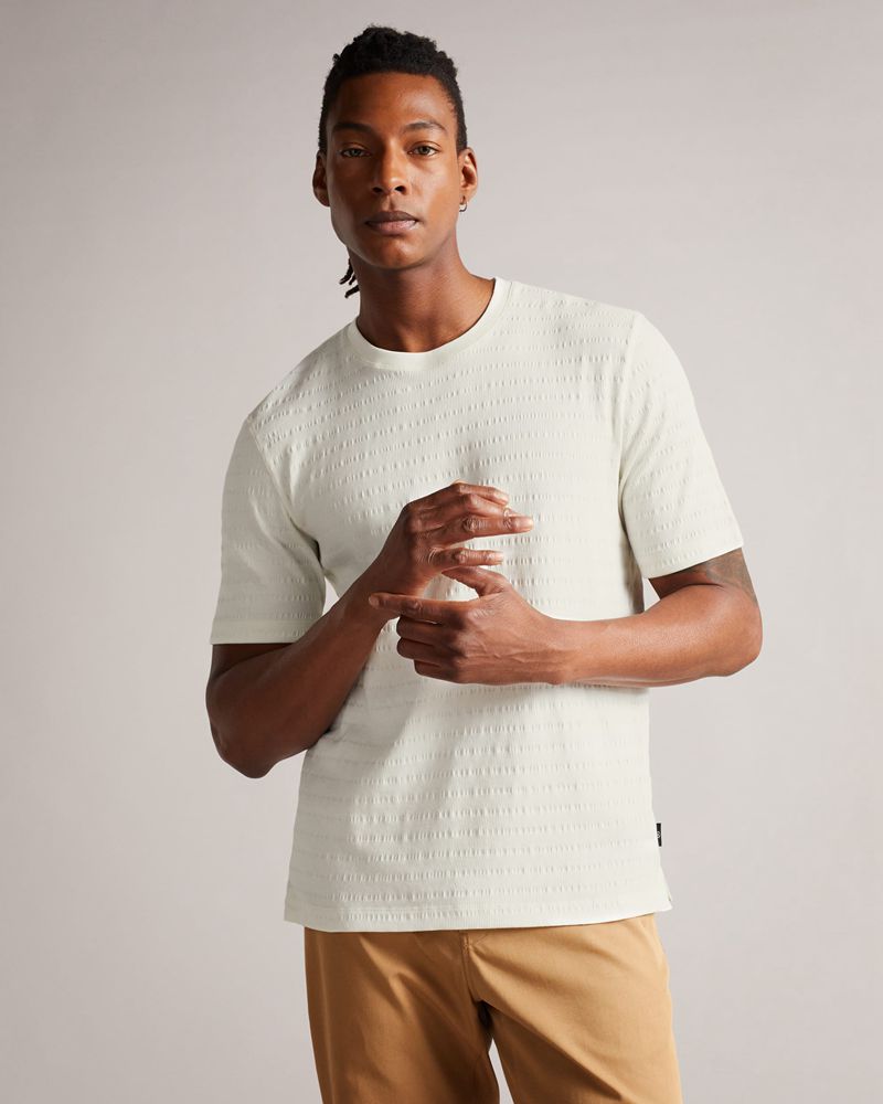 Ted Baker Kingsrd Sleeve Stripe Jacquard T Blast Herr Vita | KPX-569147