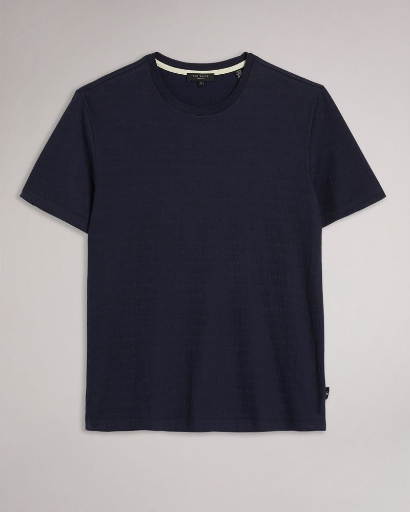 Ted Baker Kingsrd Sleeve Stripe Jacquard T Blast Herr Marinblå | NKY-364802