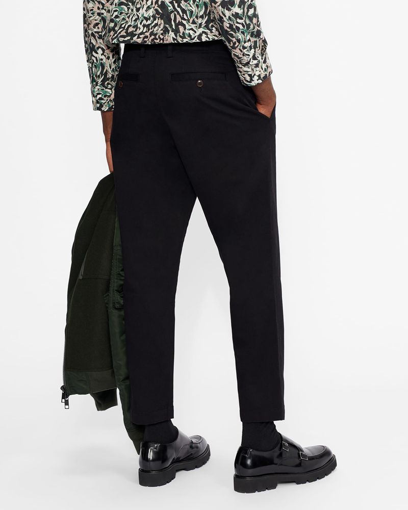 Ted Baker Kosmos Brushed Twill Tapered Byxor Herr Svarta | HGB-476038