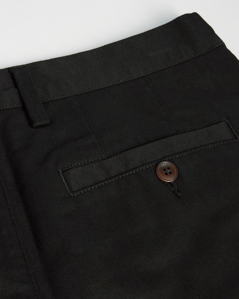 Ted Baker Kosmos Brushed Twill Tapered Byxor Herr Svarta | HGB-476038