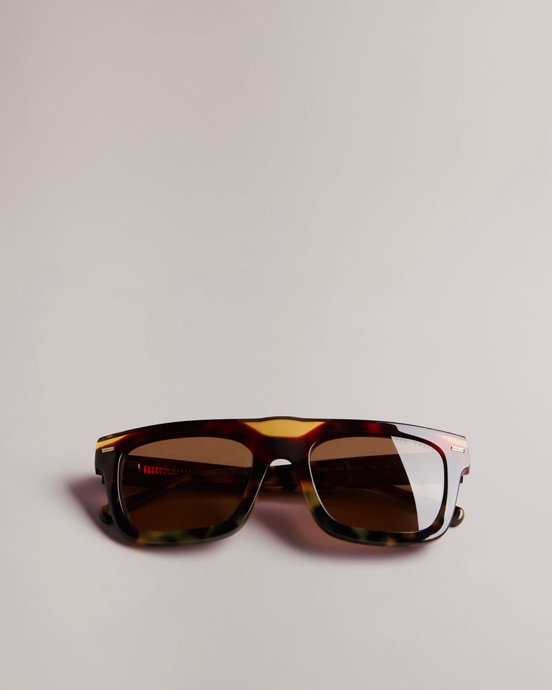 Ted Baker Kyak Tms091 Square Solglasögon Herr Bruna | EZR-109728