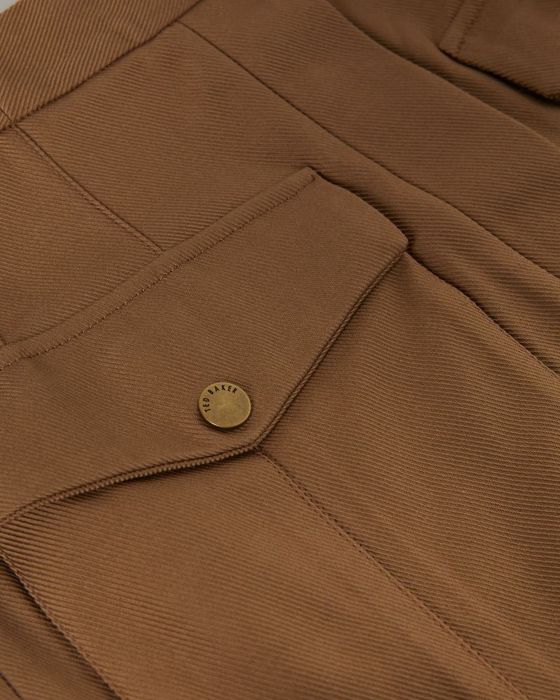 Ted Baker Laigha Utility Twill Mini Kjolar Dam Bruna | VIW-025947
