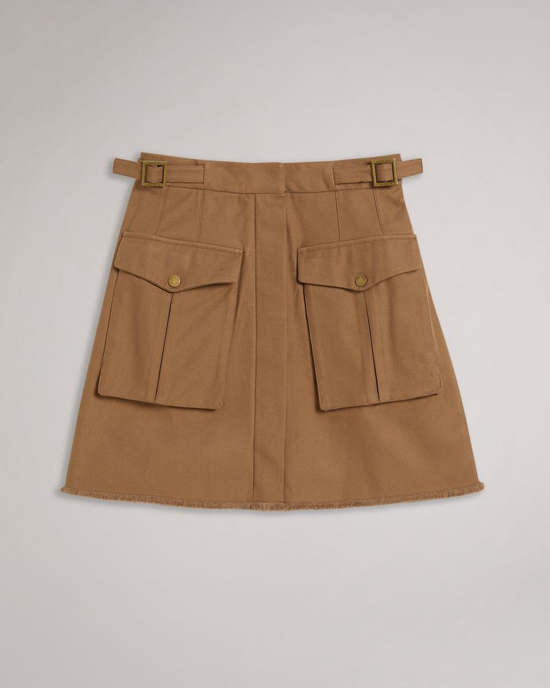 Ted Baker Laigha Utility Twill Mini Kjolar Dam Bruna | VIW-025947