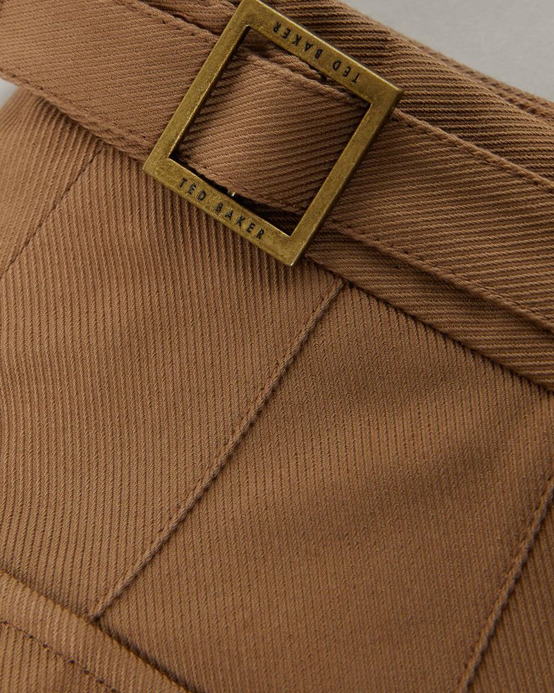 Ted Baker Laigha Utility Twill Mini Kjolar Dam Bruna | VIW-025947