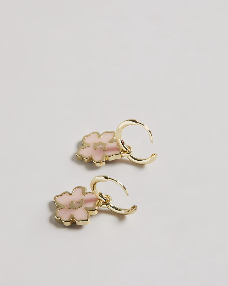 Ted Baker Larli Tbj2936 Magnolia Lillifora Huggie Earring Smycken Dam Rosa | PLY-243790