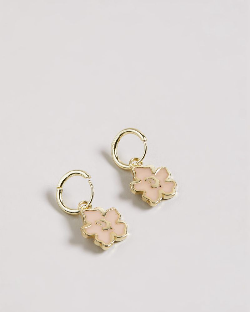 Ted Baker Larli Tbj2936 Magnolia Lillifora Huggie Earring Smycken Dam Rosa | PLY-243790